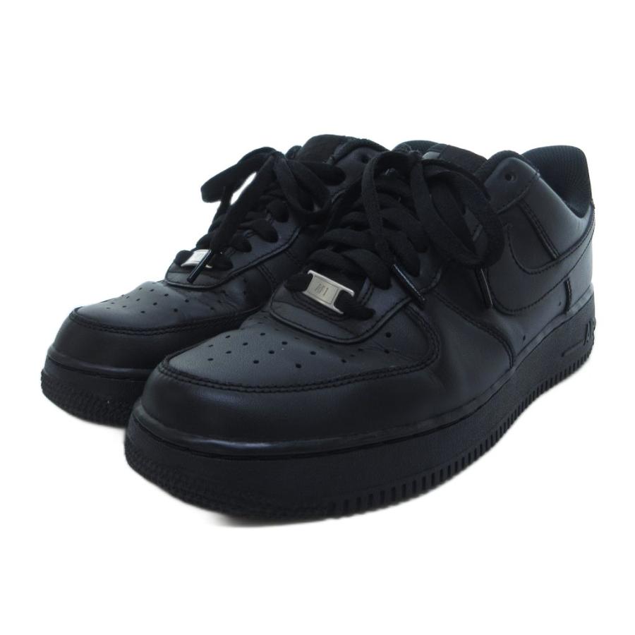 Nike Air Force 1 スニーカー　ローカット　レザー　厚底　ブラック NIKE（ナイキ） エアフォースワン スニーカー レザー デュプレ