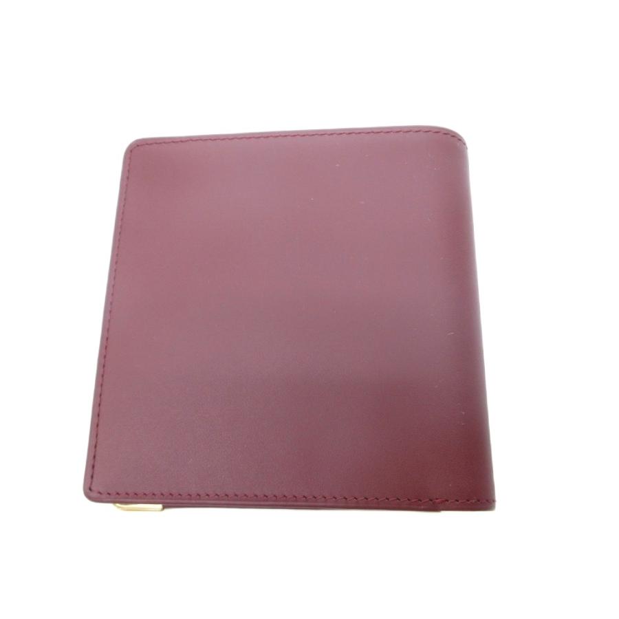 Cartier（カルティエ） 美品 L3000451 二つ折り財布 ロゴ刻印 ロゴ裏地 