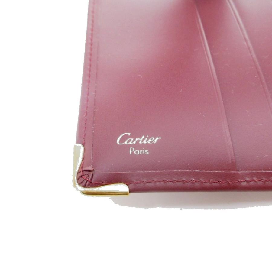 Cartier（カルティエ） 美品 L3000451 二つ折り財布 ロゴ刻印 ロゴ裏地 