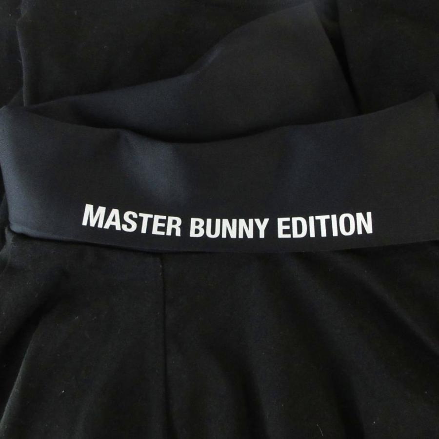 マスターバニー MASTER BUNNY ゴルフウェア 長袖 カットソー モックネック ロゴプリント 黒 ブラック 0 約S ウール混 759 ...