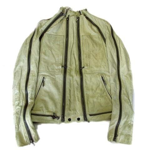 中古 システレ Sistere レザージップライダースジャケット ブルゾン ドッキング 変形 ベージュ系 メンズ 12 ベクトル 古着 026 ブランド古着販売のベクトル 通販 Yahoo ショッピング