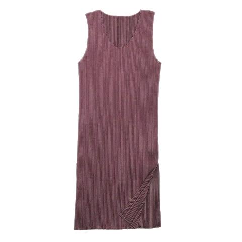 メール便なら送料無料 中古 美品 94aw プリーツプリーズ イッセイミヤケ ノースリーブ ワンピース カットソー スリット オールド ビンテージ 4 大きさイズ ベクトル 古着 超特価激安 Clinilab Net