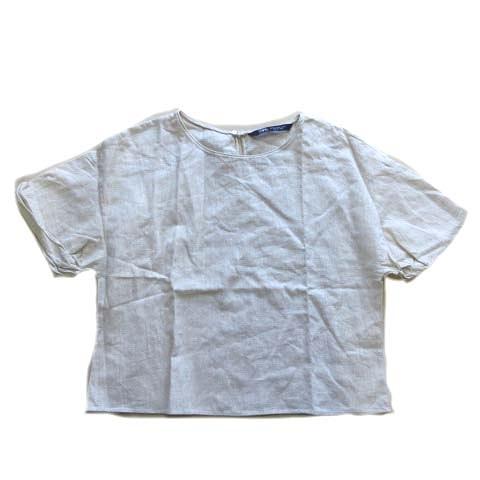 中古 ザラ Zara ワイド カットソー Tシャツ オーバーサイズ リネン コットン 無地 Xs ベージュ レディース ２ ベクトル 古着 026 ブランド古着販売のベクトル 通販 Yahoo ショッピング