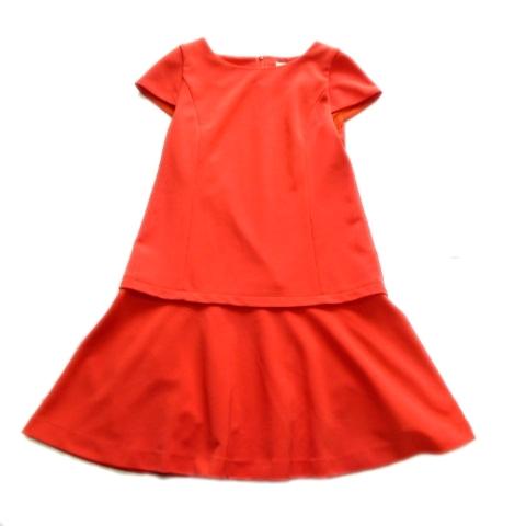 中古 美品 ストロベリーフィールズ Strawberry Fields ワンピース カットソー フレンチスリーブ フレア スカート オレンジ レディース ベクトル 古着 026 ブランド古着販売のベクトル 通販 Yahoo ショッピング