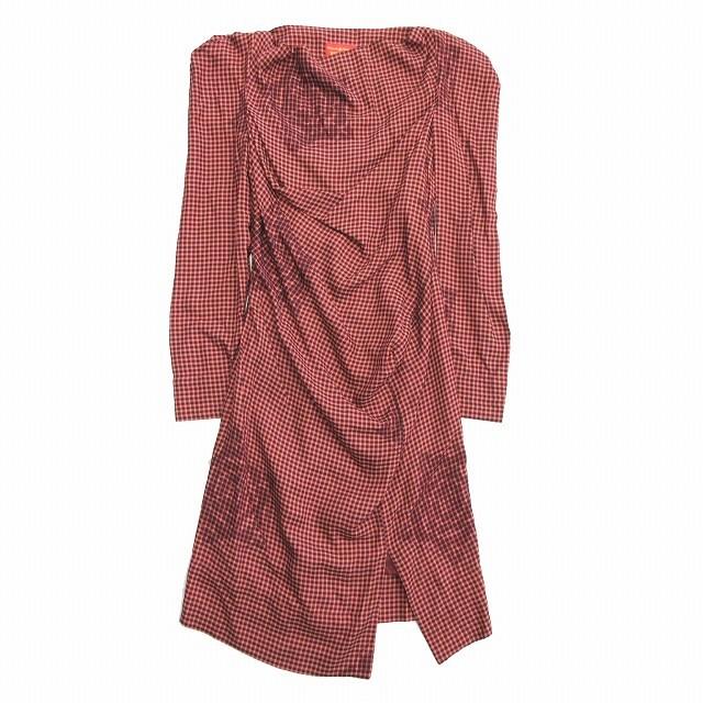 中古 未使用品 09aw ヴィヴィアンウエストウッドレッドレーベル チェック 花柄 フラワー パワーショルダー ワンピース ドレス ７ ベクトル 古着 026 ブランド古着販売のベクトル 通販 Yahoo ショッピング