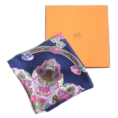 エルメス　ヴィンテージスカーフ　カレ90 アネモネ HERMES 美品 80's エルメス vintage カレ90 大判 スカーフ