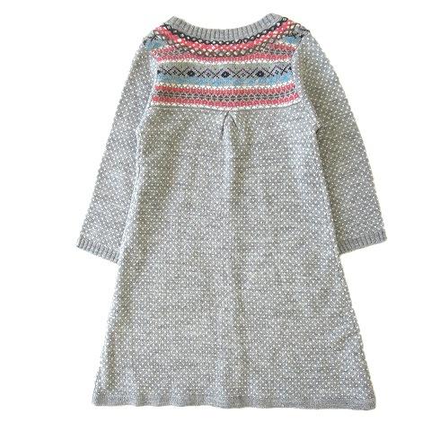 中古 美品 ビームスボーイ Beams Boy ウール混 総柄 ニット ワンピース カットソー 長袖 4426 0178 819 グレー マルチ レディース １ ベクトル 古着 高品質の人気