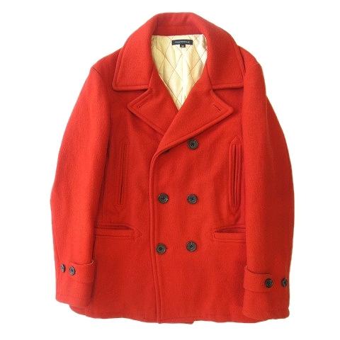 中古 アーバンリサーチ Urban Research ウール Pコート ピーコート ジャケット ブルゾン Wme j サイズ38 オレンジ メンズ ５ ベクトル 古着 日本最大級の品揃え