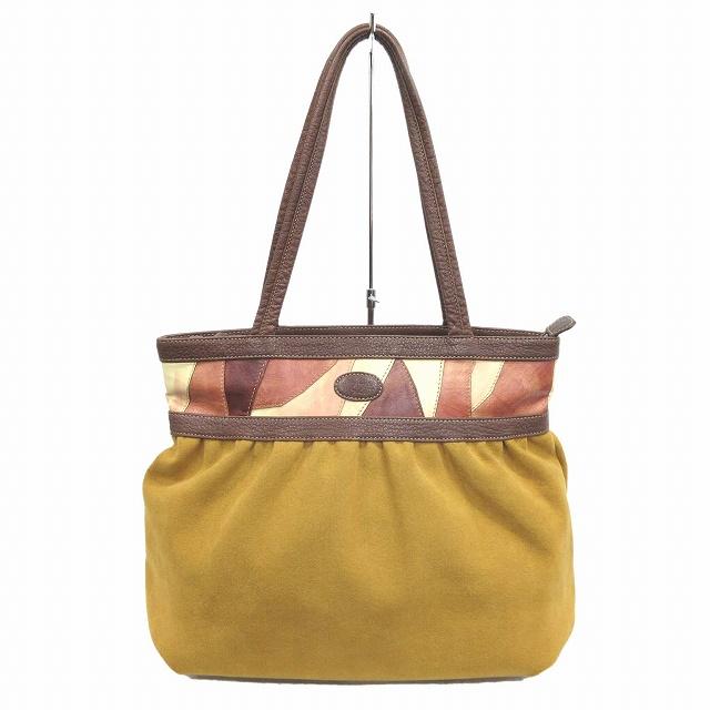 値頃 ○美品○IBIZA イビザ バッグ トートバッグ ナイロン× レザー