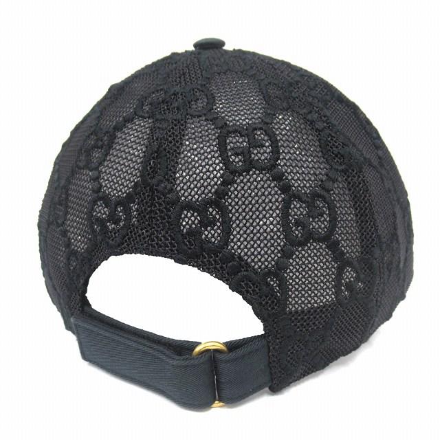 GUCCI グッチ メッシュ キャップ GGロゴ ブラック ベースボール 帽子
