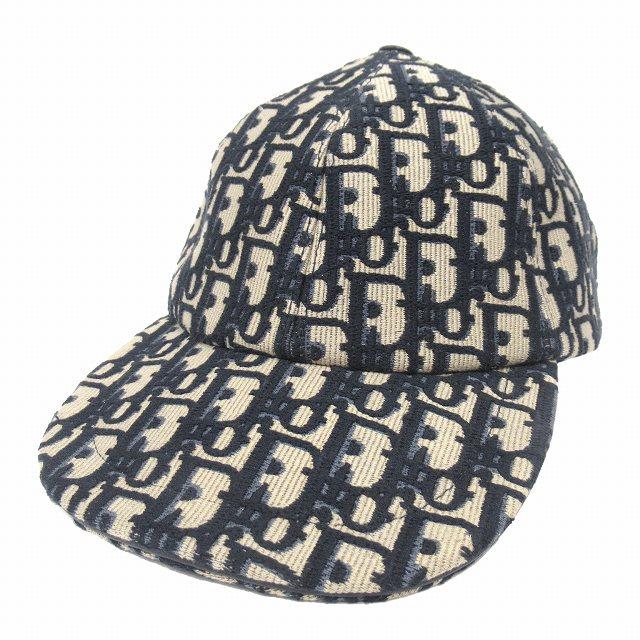 美品 22SS クリスチャンディオール Dior オブリーク キャップ 帽子