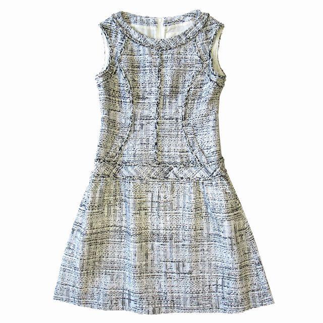 美品 Rene ツイード ワンピース Rene ルネ ツイード ワンピース ピンク ベージュ 34 6136130