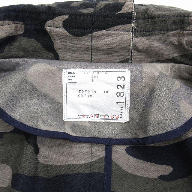 18aw サカイ sacai インサイドアウト ミリタリー カモフラ モッズ
