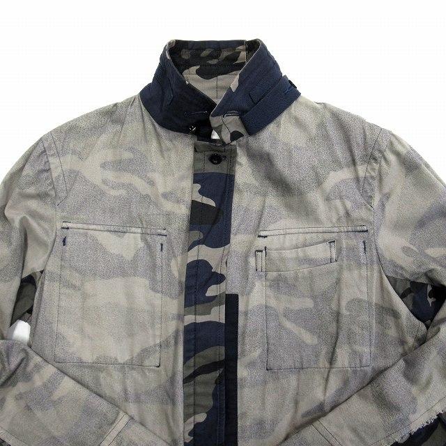 18aw サカイ sacai インサイドアウト ミリタリー カモフラ モッズ