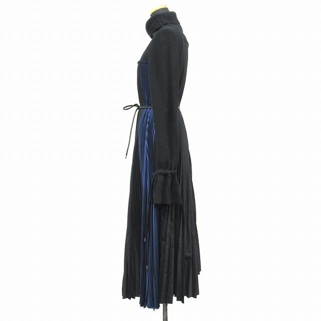 美品 17aw サカイ sacai タートルネック プリーツ ワンピース 美品 17aw サカイ sacai タートルネック プリーツ ワンピース