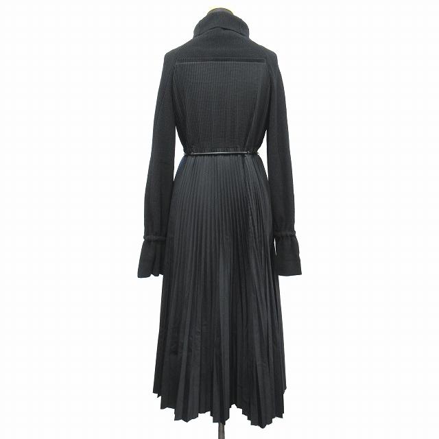美品 17aw サカイ sacai タートルネック プリーツ ワンピース ドレス 
