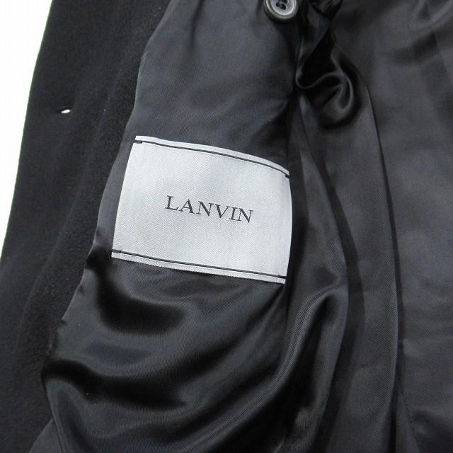 美品 ランバン LANVIN オーバーサイズ ダブル コート ウール ロング ジャケット ブルゾン D金具 RMCO0046 近年モデル 44 黒 メンズ｜vectorpremium｜04