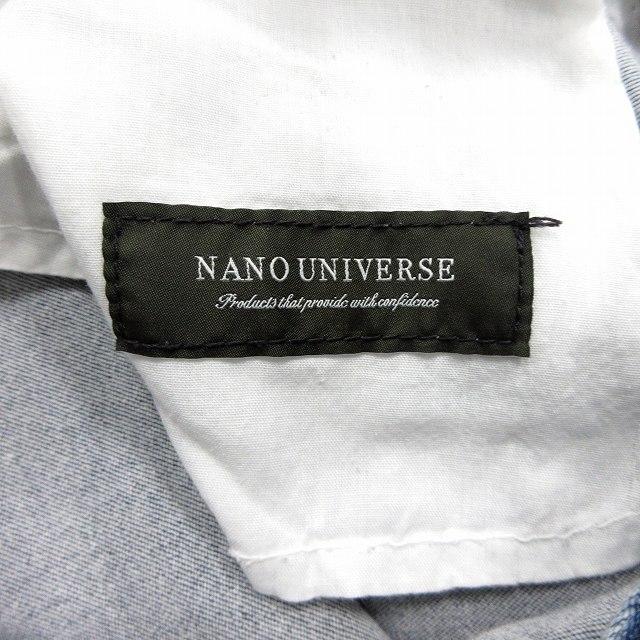 ナノユニバース nano universe コットン デニム パンツ ジップフライ イージー ウエストゴム ズボン L ブルー レディース ♪12｜vectorpremium｜05
