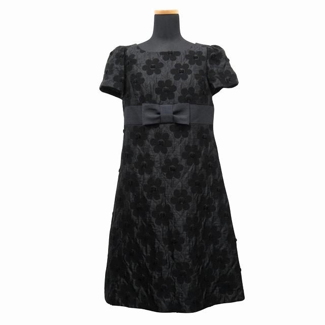 M'S GRACY エムズグレイシー ワンピース フレア 花柄 ドット 36 黒
