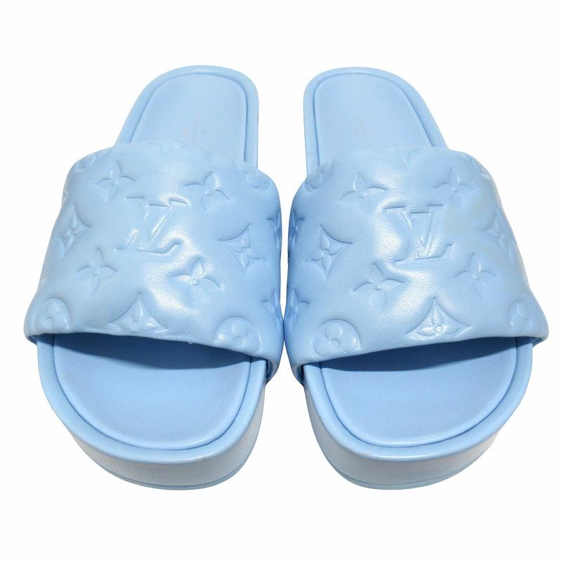 LOUIS VUITTON 未使用品 ルイヴィトン モノグラム レザー サンダル  