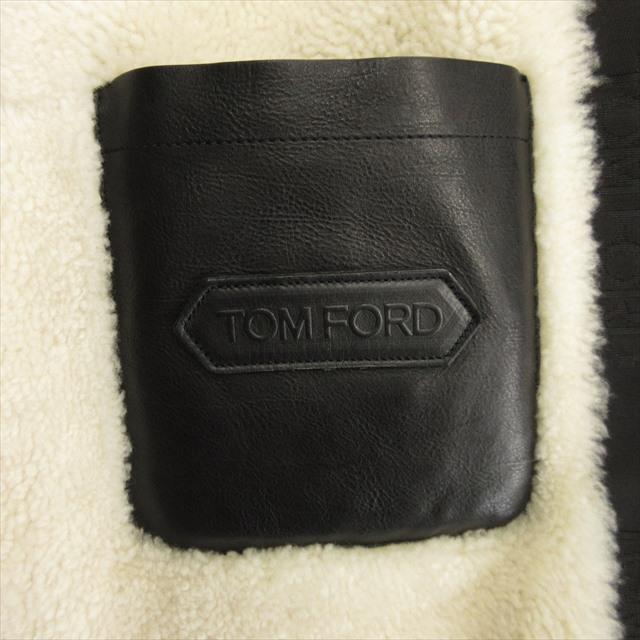 トムフォード TOM FORD フーデッド ムートン コート シープ レザー