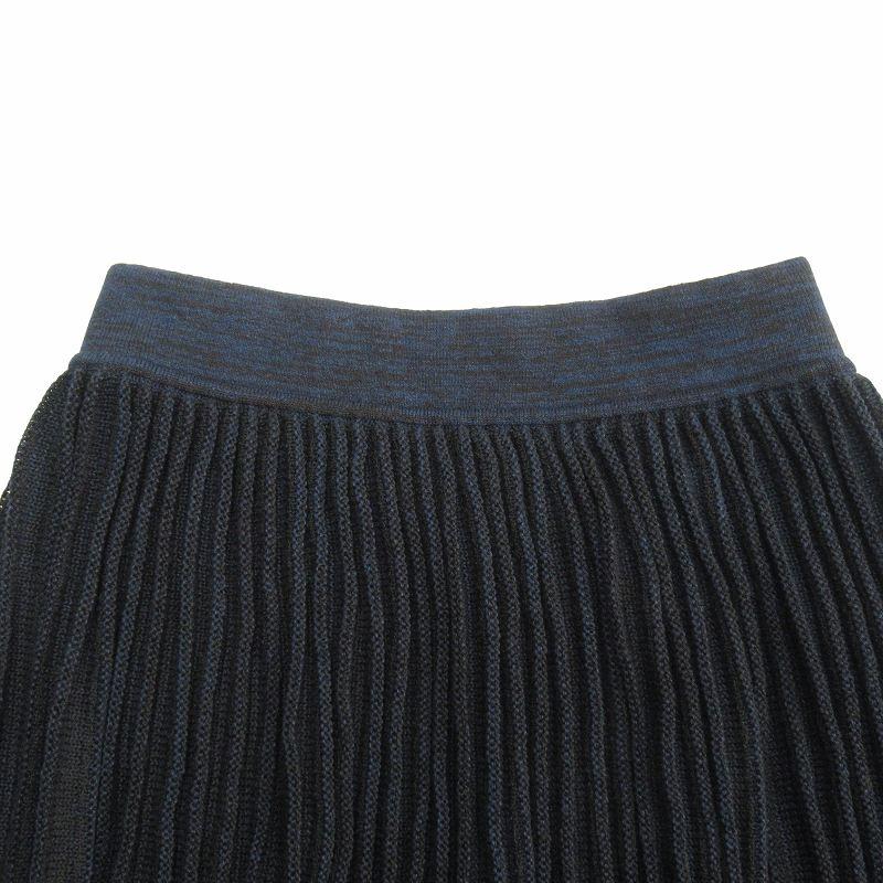 美品 15ss エルメス HERMES リネン ニット プリーツ フレア 