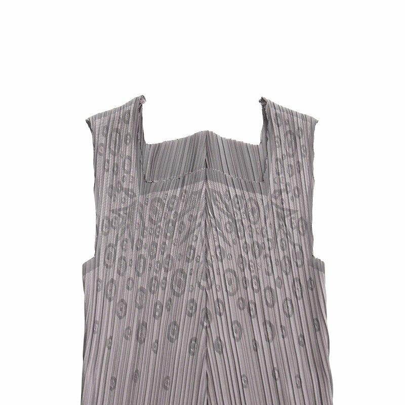 プリーツプリーズ イッセイミヤケ ノースリーブカットソー タンク