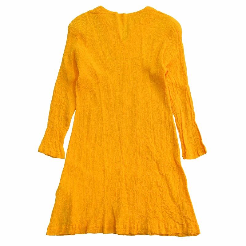 【中古】美品 19ss ハート イッセイミヤケ 製品染め加工 プリーツ ミニ ワンピース ドレス チュニック カットソー◆12 ISSEY MIYAKE（イッセイミヤケ） 未使用品 19ss ハート HaaT 製品染め