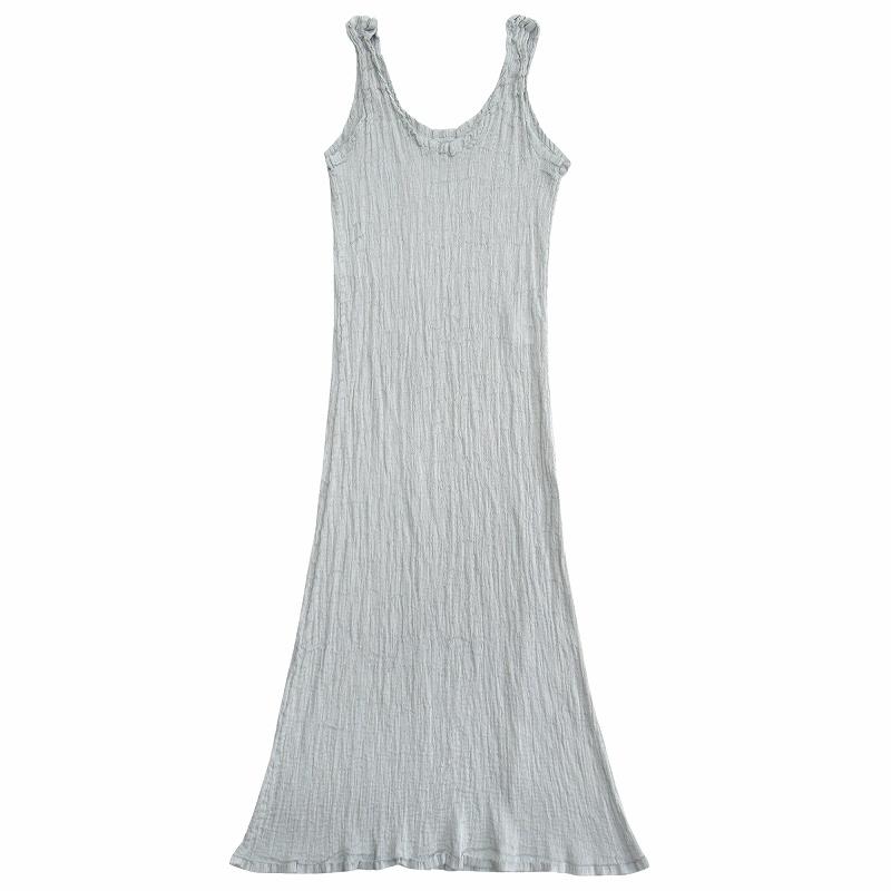 me ISSEY MIYAKE 横プリーツノースリーブチュニックタンクトップ