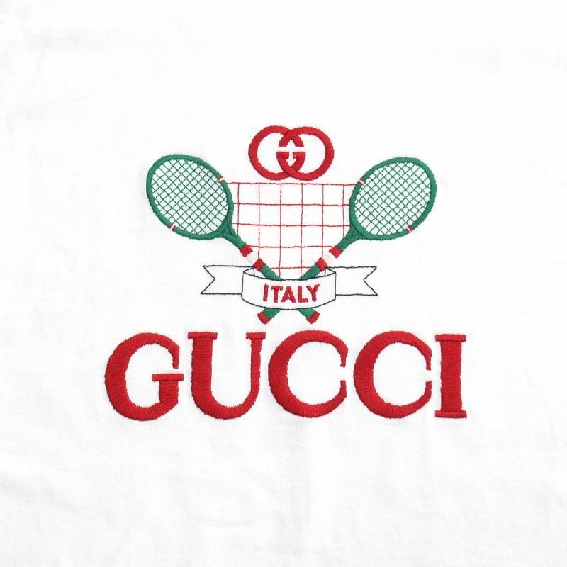 GUCCI（グッチ） 美品 テニス ロゴ インターロッキングG 刺繍 Tシャツ