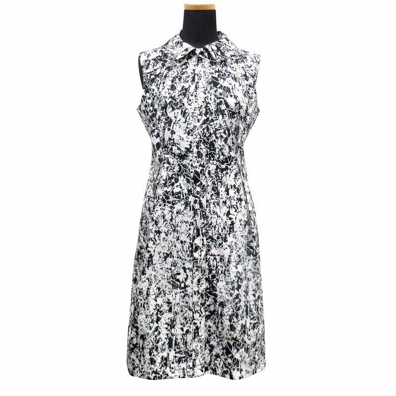 【中古】美品 13ss ジルサンダー 本人期 ペイント・アートプリント シャツ ワンピース ドレス ノースリーブ 34▼７ 美品 13ss ジルサンダー JIL SANDER 本人期 ペイント・アートプリント