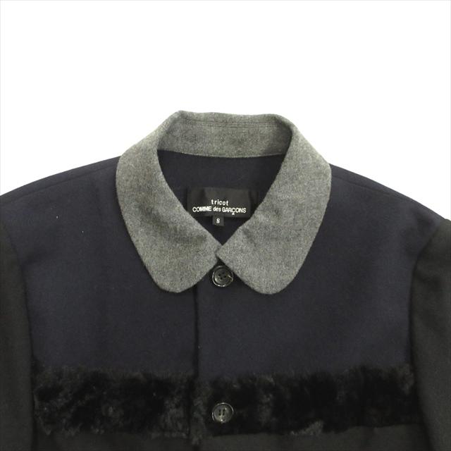 極美品 トリココムデギャルソン ドッキングカットソー ロンT シアー素材 極美品 トリココムデギャルソン ドッキングカットソー ロンT シアー