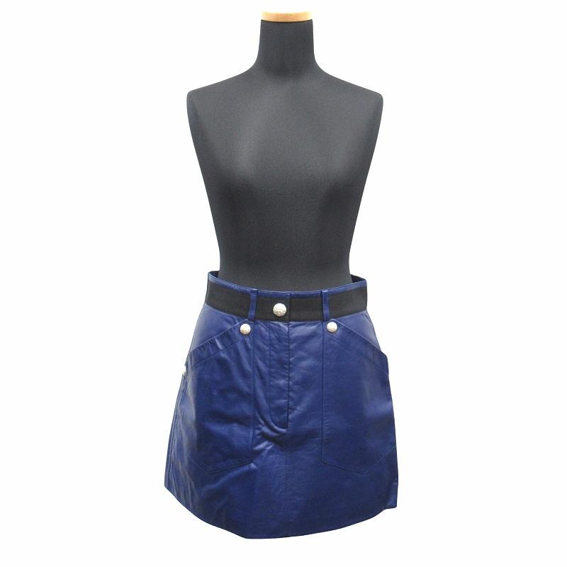 CHANEL レザースカート美品