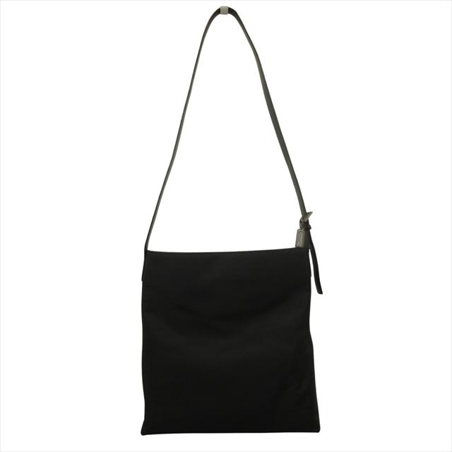 美品 コーチ COACH ナイロン レザー ショルダー バッグ 鞄 ロゴ  