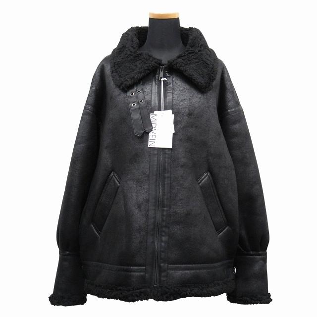 未使用品 ミッドヴェイン MIDVEIN フェイクムートン コート ジャケット 