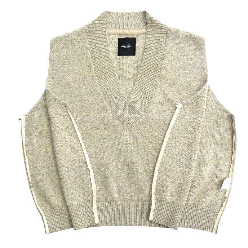 美品 18aw アンユーズド UNUSED Vネック ウール ニット ベスト 