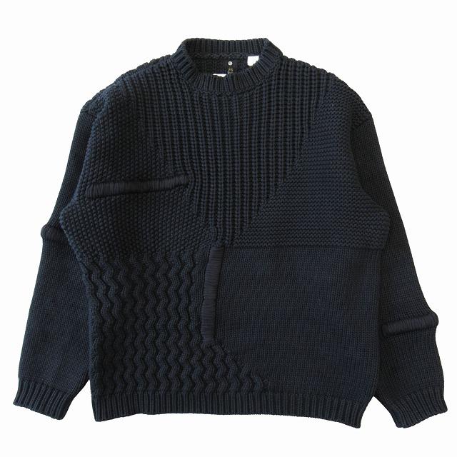 美品 オーエーエムシー OAMC クロシェ コットン ニット セーター 