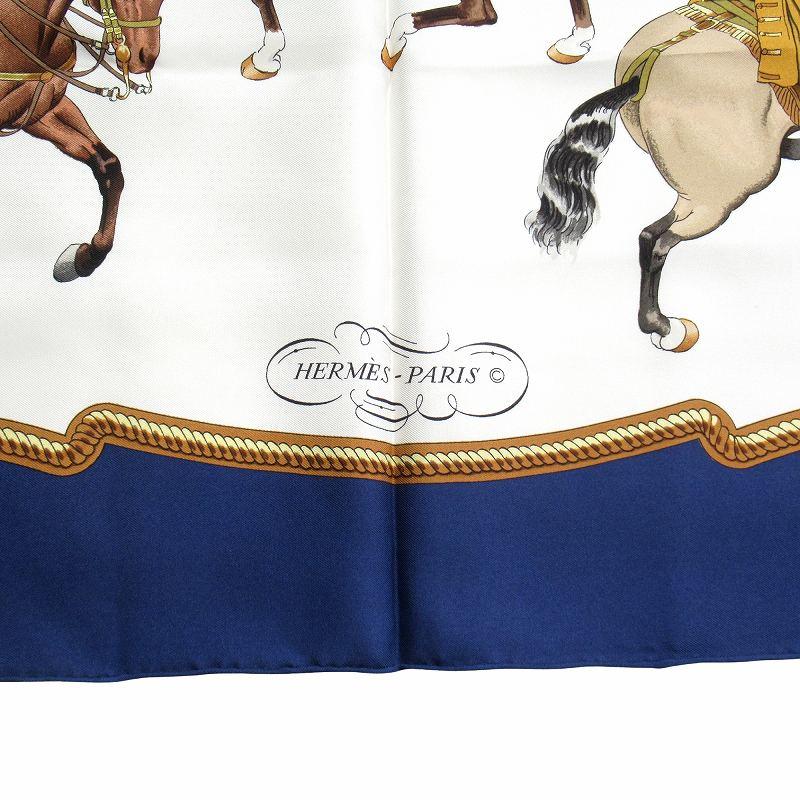HERMES 美品 エルメス vintage カレ 90 乗馬風景 大判 スカーフ HERMES 美品 エルメス vintage カレ 90 乗馬風景 大判 スカーフ