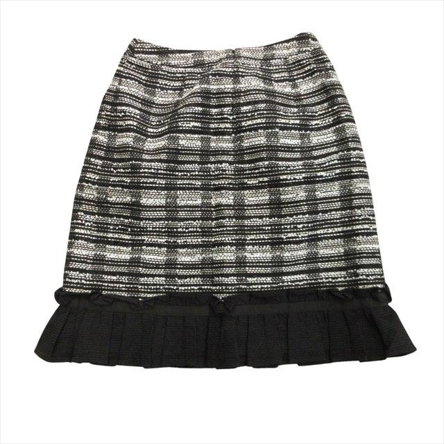 未使用品 トゥービーシック TO BE CHIC ツイード ティアード スカート 
