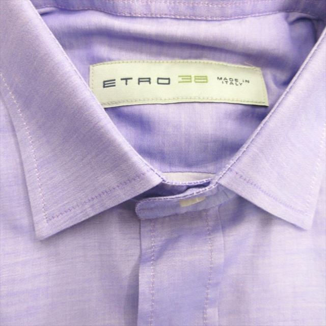 ETRO 美品 エトロ ドレス シャツ カットソー 無地 38 紫 パープル 