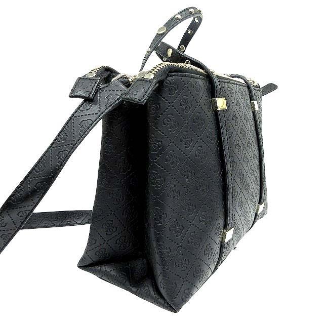 ゲス GUESS ロゴ 総柄 2WAY ハンド バッグ ショルダー トート スタッズ 