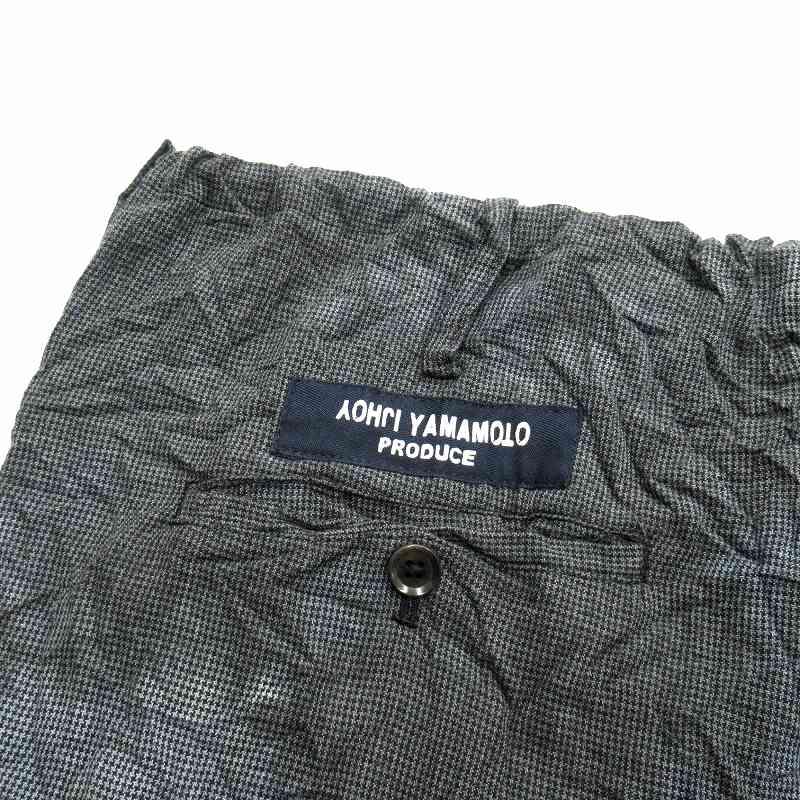 美品 14ss ヨウジヤマモトプールオム 製品染め シワ加工 ドローコード