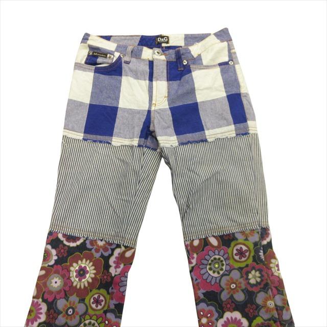 D&G ドルチェ&ガッバーナ ドルガバ DOLCE&GABBANA パッチワーク デニム 