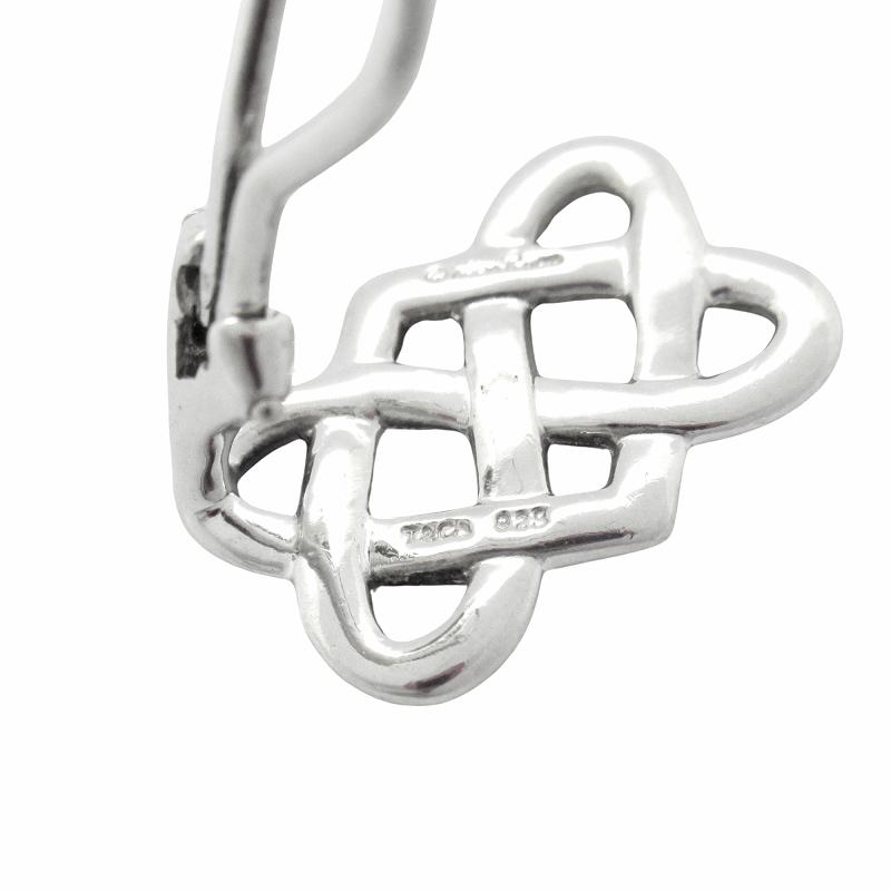 Tiffany ケルティック ノット ダブルハート ピアス希少