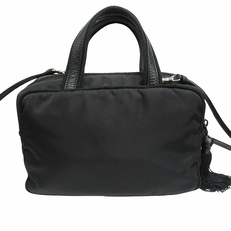PRADA 美品 プラダ トライアングル ロゴ ナイロン ショルダー