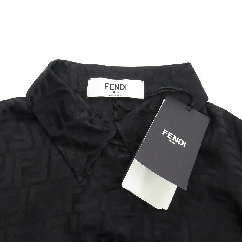 FENDI ズッカ柄 シルク クロップド シャツ ブラウス FENDI（フェンディ） 未使用品 FENDI FF ズッカ柄 シルク シャツ