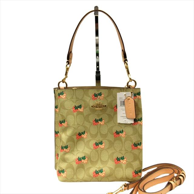 未使用品 コーチ COACH シグネチャー ストロベリー モリー バケット  