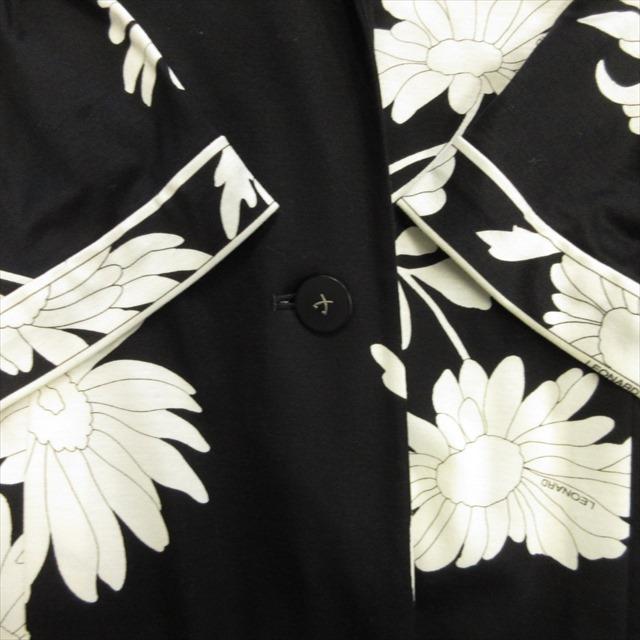 レオナール 花柄ジャケット コットン