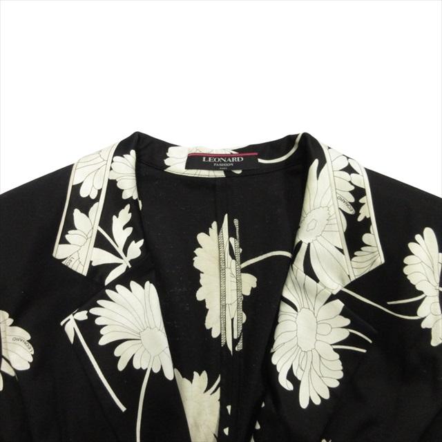 美品 レオナール LEONARD 花柄 テーラード ジャケット 高名 ブレザー  