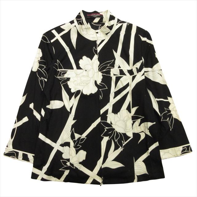 LEONARD レオナール マオカラー ジャケット ブルゾン 花柄 LEONARD レオナール マオカラー ジャケット ブルゾン 花柄